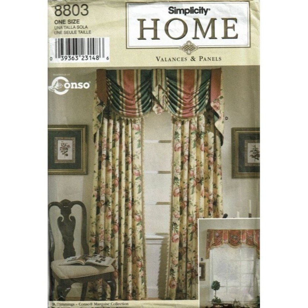 Simplicity Sewing Pattern 8803 Window Treatments UNCUT